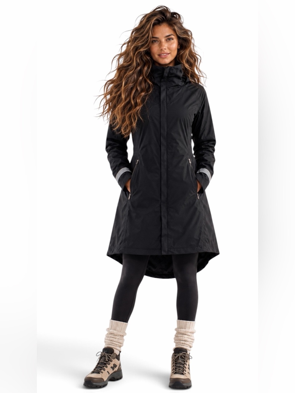 Lululemon – Ride On Rain Jacket – Water Resistant Reflective Black Coal – Sz. 12